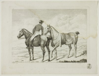 Lovasiskola és lovak alkotó: Johann Adolph Darnstedt