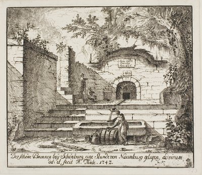 A gyönyörű szökőkút Schönburg mellett alkotó: Johann Alexander Thiele