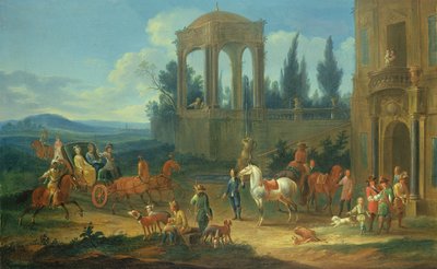 Utazás a vidéken (egy pár) alkotó: Johann Andreas Graff
