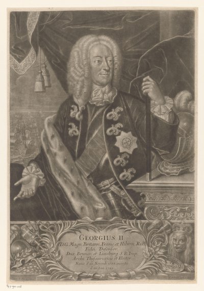 György, Nagy-Britannia királyának portréja alkotó: Johann Andreas Pfeffel (der Jüngere) (possibly)