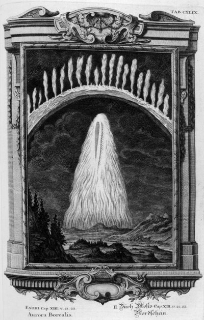 Aurora Borealis (metszet) alkotó: Johann Andreas Pfeffel