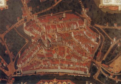 Kilátás Wangen városára (Allgäu); A városháza arcai alkotó: Johann Andreas Rauch