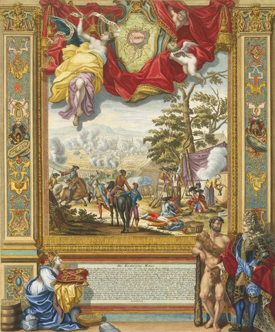 Mons ostroma a szövetséges csapatok által 1709-ben, 18. század eleje. alkotó: Johann August Corvinus