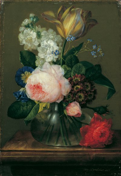 Kis virágcsendélet alkotó: Johann Baptist Drechsler