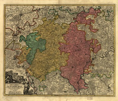Ducatus Luxembourgi. LOC 99446214 alkotó: Johann Baptist Homann