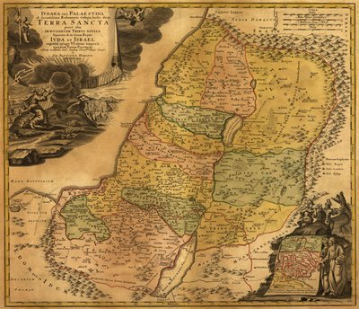 Ivdaea sev Palaestina ob sacratissima Redemtoris vestigia hodie dicta Terra Sancta. LOC 99466737 alkotó: Johann Baptist Homann