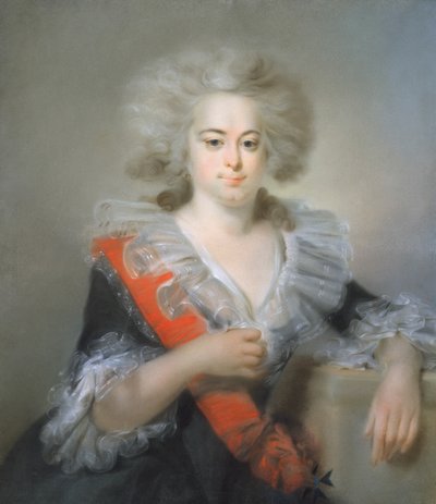 Maria Fedorovna cárnő portréja (színes kréta papíron) alkotó: Johann Baptist Edler von Lampi
