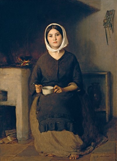 Ülő nő a paraszti konyhában alkotó: Johann Baptist Reiter