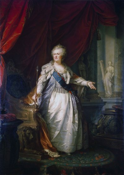 II. Katalin cárnő portréja. alkotó: Johann Baptist von Lampi the Elder