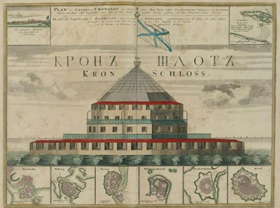 A kronstadti erőd terve, 1750 alkotó: Johann Baptista Homann
