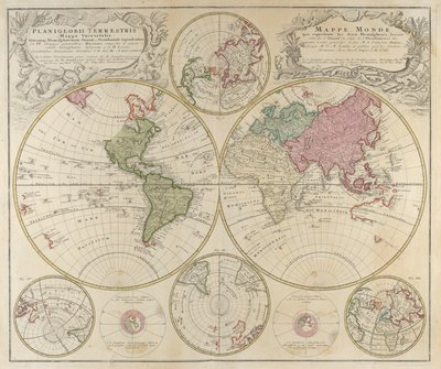 Planiglobii Terrestris Mappa Universalis..., 1746 alkotó: Johann Baptista Homann