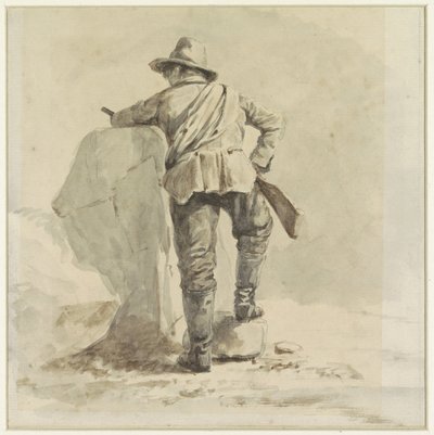 Pihenő fiú, hátulról nézve alkotó: Johann Bernard Klombeek