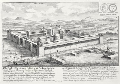 Diocletianus-palota (245-313), Split, Jugoszlávia, a "Történelmi építészet tervezése", 1721 alkotó: Johann Bernhard Fischer von Erlach