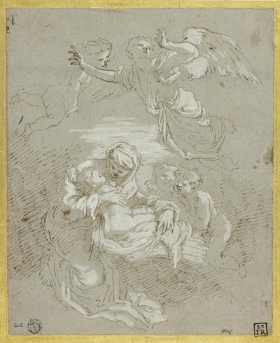 Madonna és gyermeke angyalokkal alkotó: Johann Carl Loth
