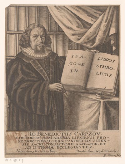 Johann Benedict Carpzov portréja alkotó: Johann Caspar Hoeckner