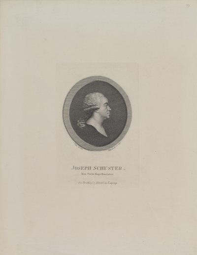 Joseph Schuster zeneszerző portréja 1748-1812, 1811. alkotó: Johann Christian Benjamin Gottschick