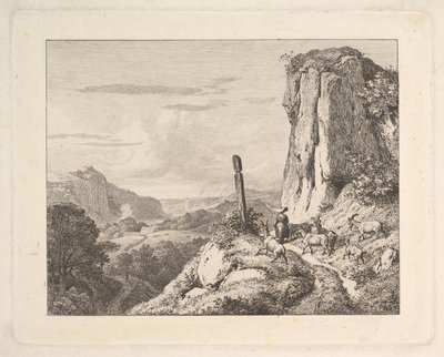 Fiatal nő hat kecskével, 1815. alkotó: Johann Christian Erhard