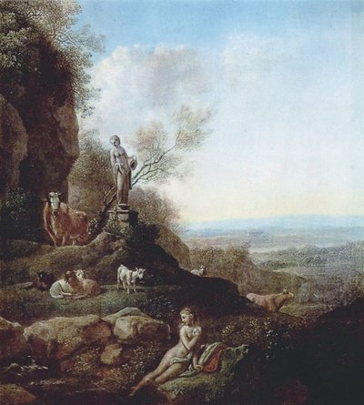Olasz táj alkotó: Johann Christian Klengel