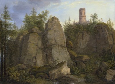 Klingstein, porfír kőzet Aussig közelében alkotó: Johann Christian Klengel