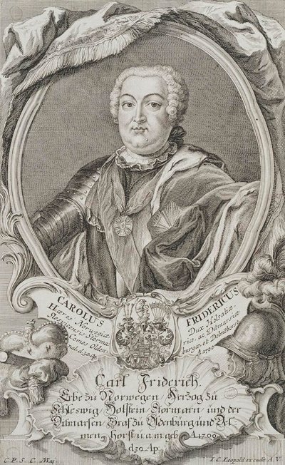 Károly Frigyes Holstein-Gottorp herceg portréja 1700-1739, 18. század közepe. alkotó: Johann Christian Leopold