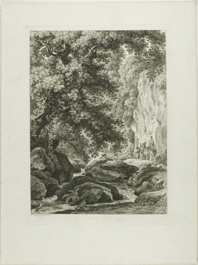 Egy Civita Castellana, a festői metszett prospektusokból Olaszországból alkotó: Johann Christian Reinhart