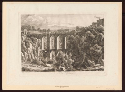 Vízhidak Civita Castellanánál alkotó: Johann Christian Reinhart