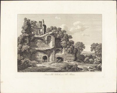 Maradékok a Bibliotheca-ból a Villa Adrianában alkotó: Johann Christian Reinhart