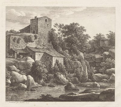 Ház egy hegyi patak mellett alkotó: Johann Christian Reinhart