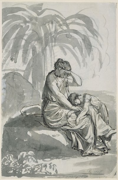Hágár és Izmael a sivatagban alkotó: Johann Christian Reinhart