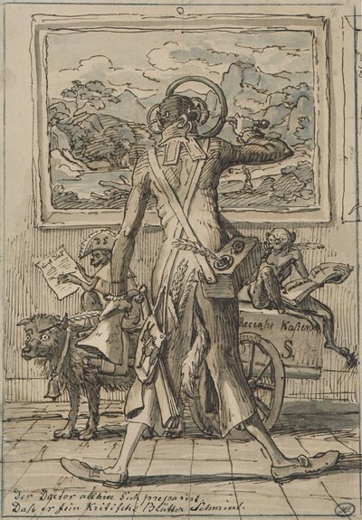 J C Reinhart Karikatúra Ludwig Schorn 1833 alkotó: Johann Christian Reinhart