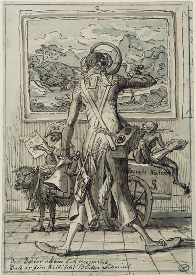 Dr. Ludwig Schorn karikatúrája Münchenben alkotó: Johann Christian Reinhart