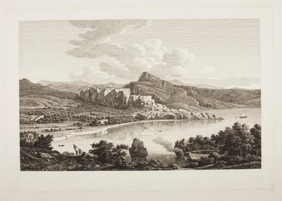 Karthaea romjainak látképe Keos szigetén alkotó: Johann Christian Reinhart