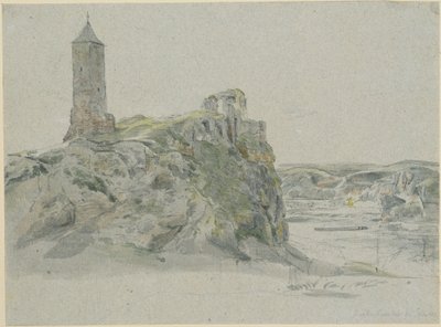 A Giebichenstein vár romjai Halle an der Saale közelében alkotó: Johann Christian Reinhart