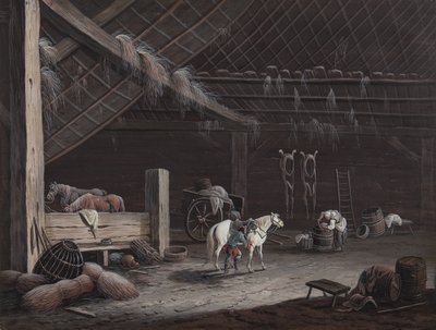 A fehér ló: csűrbelső alkotó: Johann Christoph Dietzsch