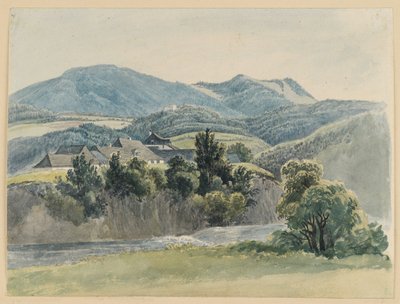 Folyó- és hegyvidéki táj Glocknitz közelében alkotó: Johann Christoph Erhard