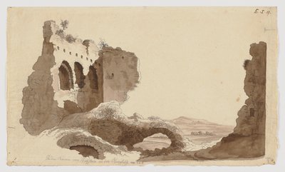 Wolfstein romjainál, Felső-Pfalzban alkotó: Johann Christoph Erhard