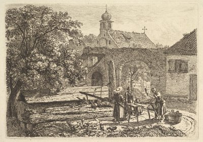 Mosónő egy artézi kútnál alkotó: Johann Christoph Erhard