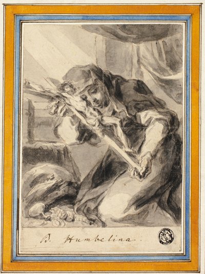 Beata Humbelina feszülettel, 1700 körül alkotó: Johann Christoph Lischka