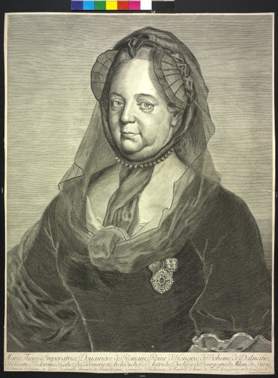 Mária Terézia római császárnő (metszet) alkotó: Johann Christoph von Reinsperger