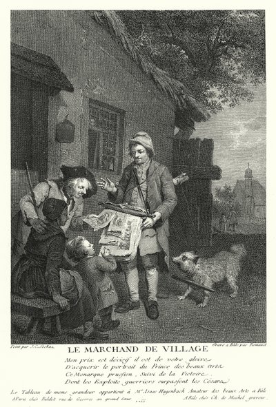 A falusi kereskedő (metszet) alkotó: Johann Conrad Seekatz