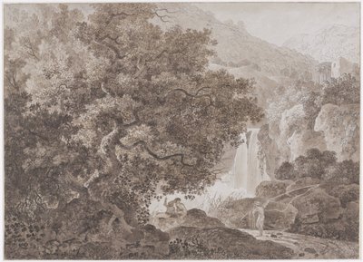 Erdős hegyi táj (Tivoli) alkotó: Johann Conrad Steiner