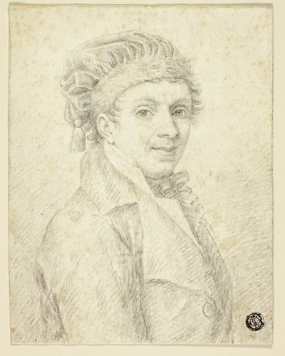 Kalapos férfi mellszobra alkotó: Johann Elias Ridinger