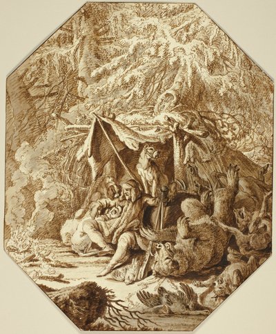 A merész vadász, kitart a télben alkotó: Johann Elias Ridinger