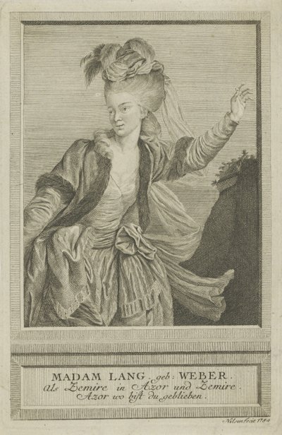 Aloisia Lange, született Weber 1760-1839, mint Zemire, 1784. alkotó: Johann Esaias Nilson