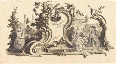 Modern kartonok [különböző figurákkal] (a készlet VI-1 táblája) alkotó: Johann Esaias Nilson