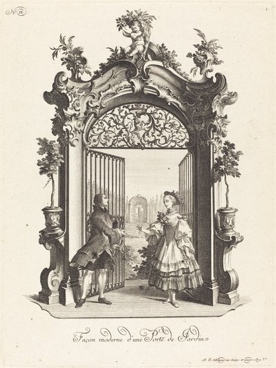 A kertajtó modern módja (modern stílusú kerti ajtó) alkotó: Johann Esaias Nilson