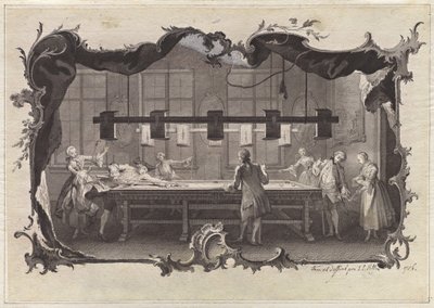Biliárdozó hölgyeim és uraim alkotó: Johann Esaias Nilson