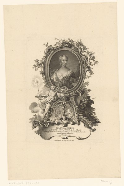 Juliana Maria portréja Schleswig Hollsteynről alkotó: Johann Esaias Nilson