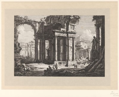 Ruïnes találkozott de Farnese Hercules-szal alkotó: Johann Ferdinand Hetzendorff von Hohenberg
