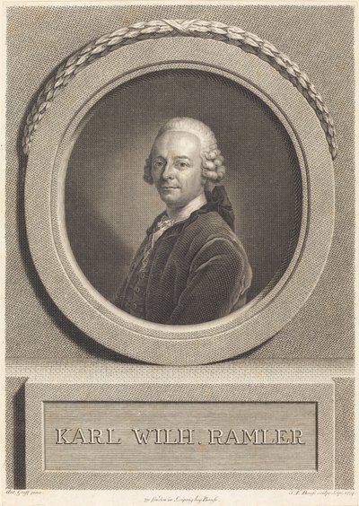 Karl Ramler alkotó: Johann Friedrich Bause after Anton Graff
